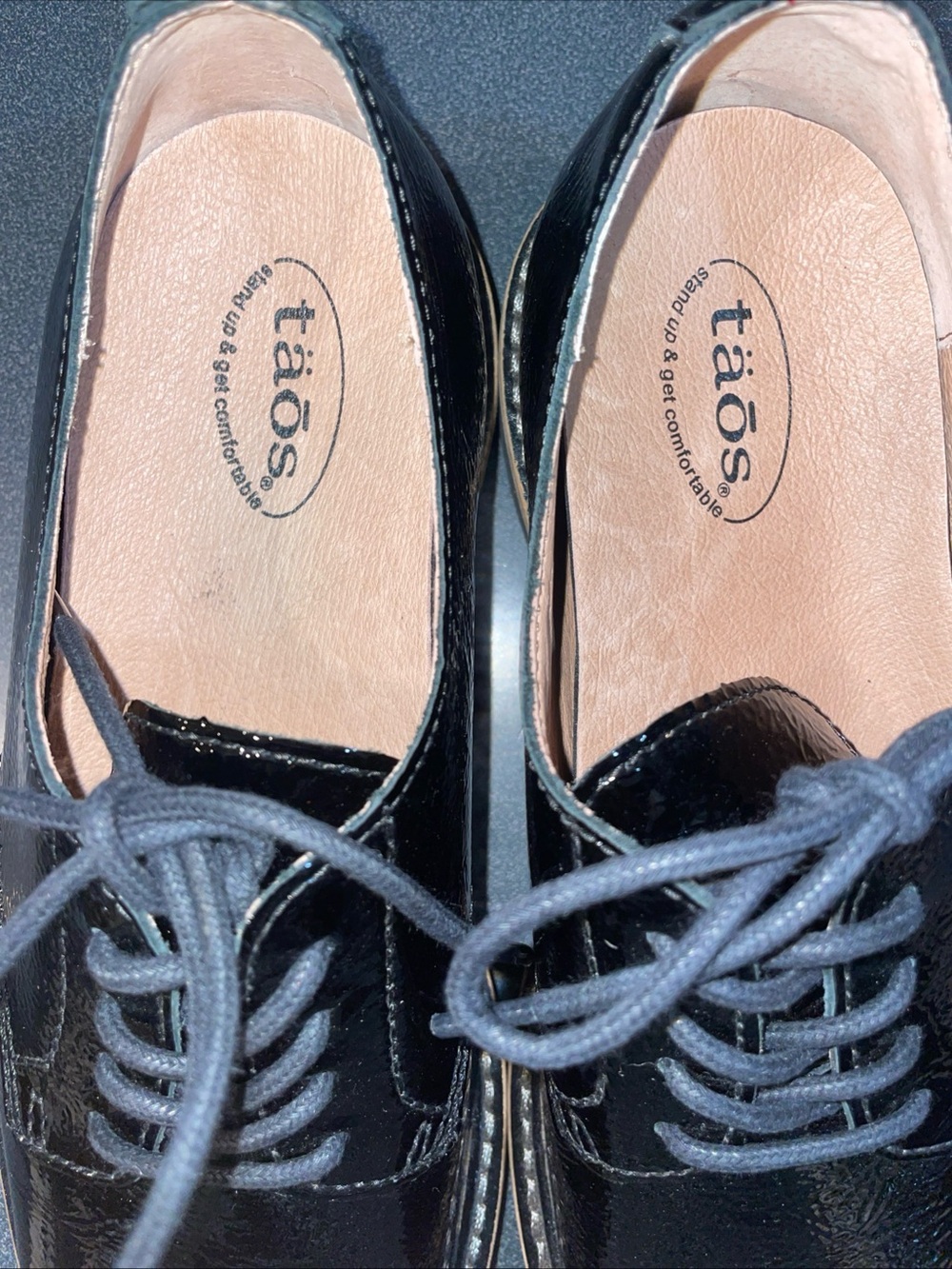Taos Work It Shoes Womens Size 7 Black Patent Leather Oxford Casual Comfort - Picture 7 of 7